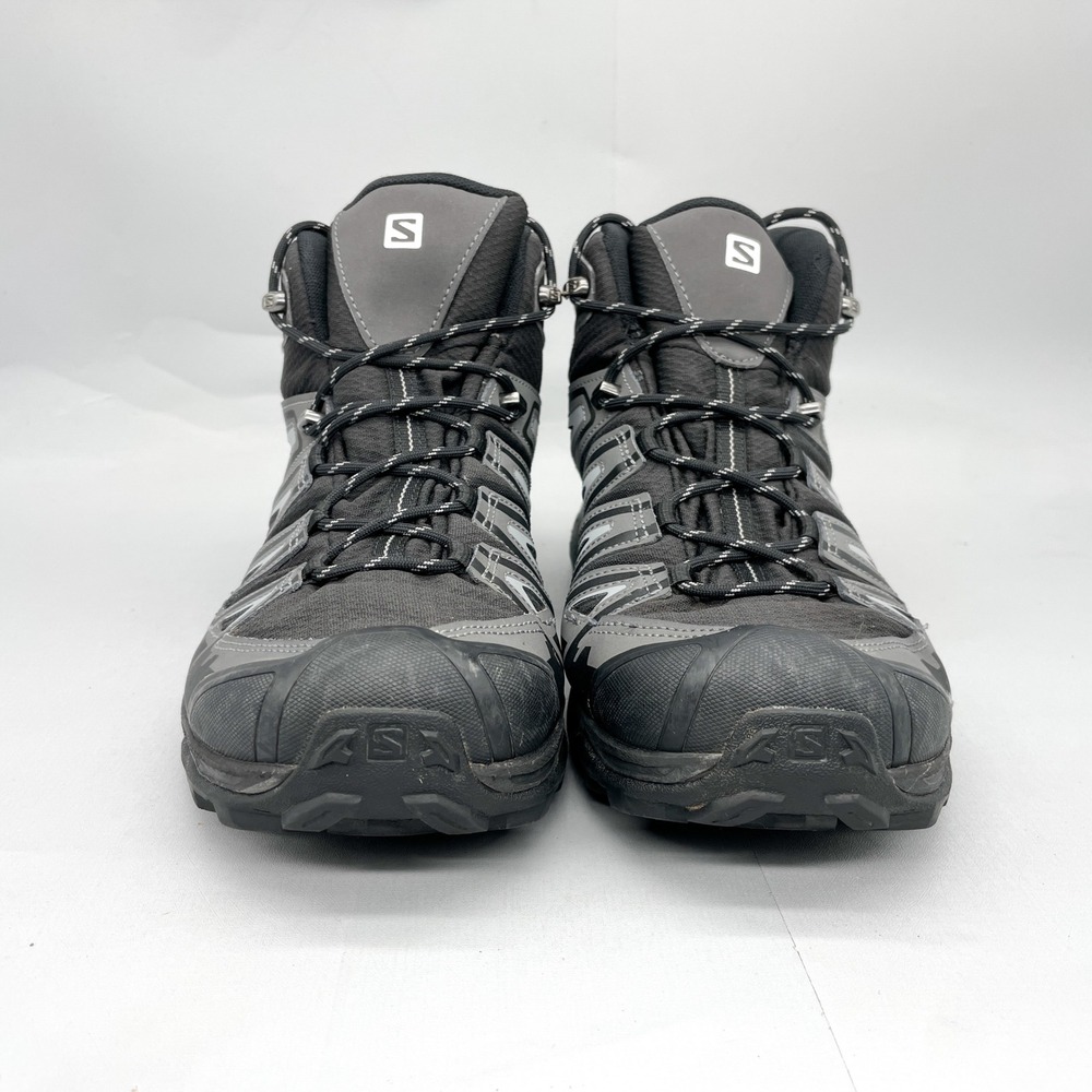 Salomon Ultra Pioneer Mid Hiking Boots Mens 13 Black Grey Outdoor Trail Trekking - Picture 2 of 11